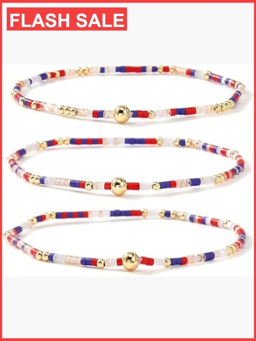 Gold Plated Tiny Ball Beaded Stretch Bracelets Set Stackable